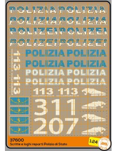 Polizia di Stato - Scritte bilingui e loghi reparto moderni - M37600
