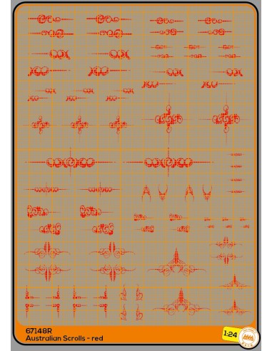 Australian Truck Scrolls red - M67148R
