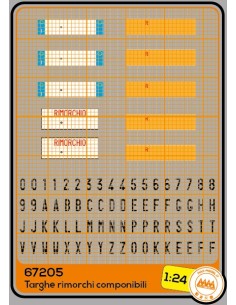 Targhe rimorchio vuote e numeri e lettere - M67205