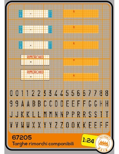 Trailer plates and numbers and letters - M67205