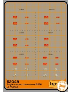 Plates for locomotives E 626 kit LE Models - 3D - M52048
