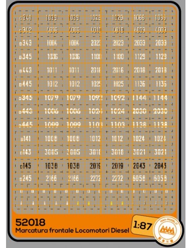 Diesel traction front markings - M52018