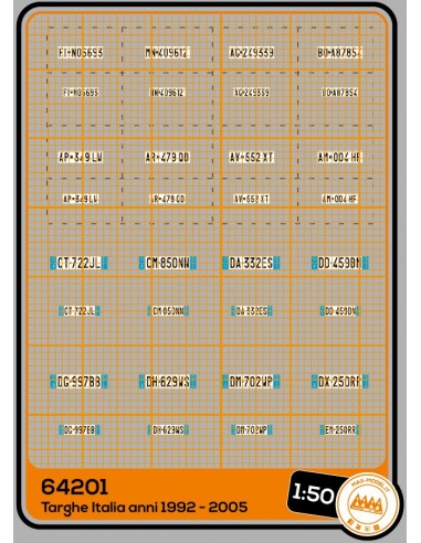 Italy plates 1992 - 2005 - M64201