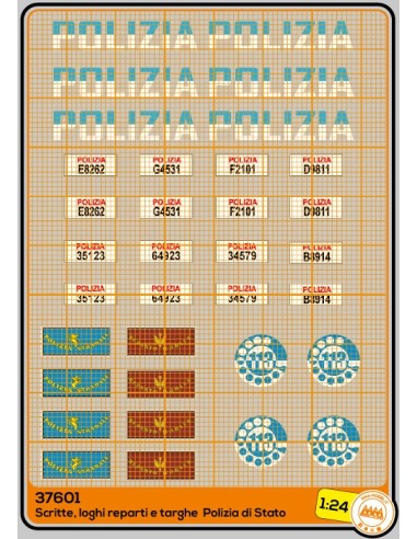 Polizia di Stato - Scritte targhe e loghi di reparto anni '80-'90 - M37601