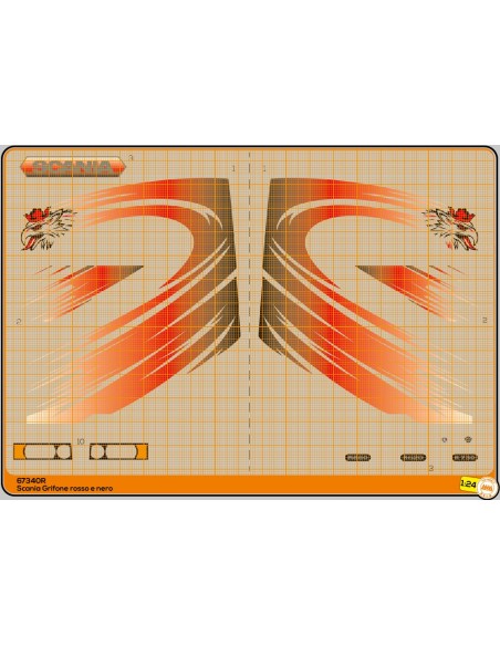 Scania Grifoncino piccolo rosso e nero - M67340R Scania Grifoncino piccolo rosso e nero - M67340R