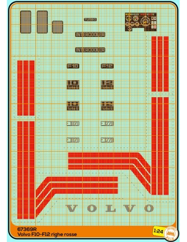 Volvo F10 F12 kit red lines - M67369R