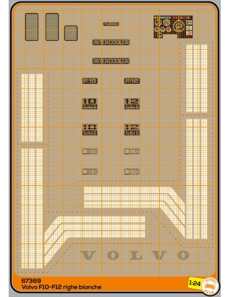 Volvo F10 F12 white lines - M67369 Volvo F10 F12 white lines - M67369