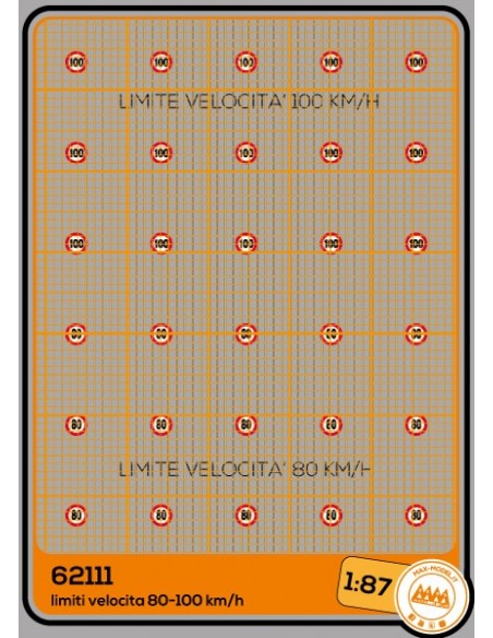 Dischi limiti velocità 80-100 km/h - M62111 Dischi limiti velocità 80-100 km/h - M62111