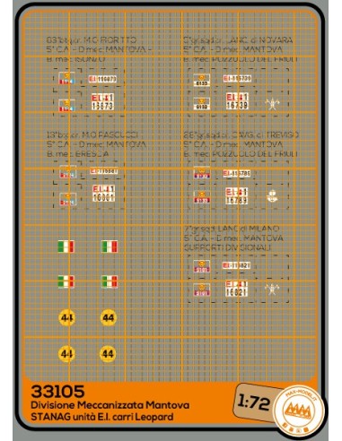 Divisione meccanizzata Mantova, stanag unità E.I. carri Leopard - M33105