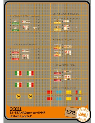 EI - STANAG  per carri M47 Unità EI parte 1° - M33111