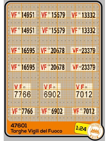 Italian fire brigade plates - M47601