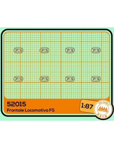 Logo frontale FS in argento - M52015