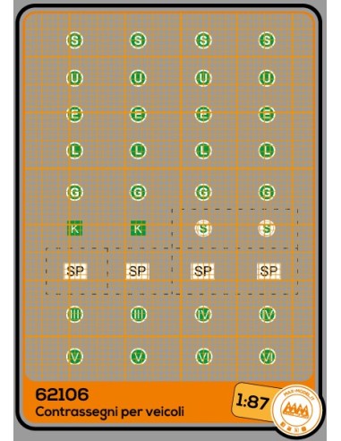 Contrassegni per veicoli Europei - M62106