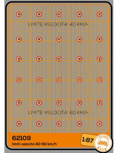 Dischi limiti velocità 40-60 km/h - M62109