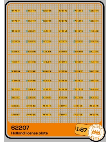 Dutch Vehicle Registrations - M62207