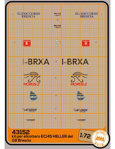 Helicopter Rescue 118 Brescia EC-145 - Kit Revell - M43152 Helicopter Rescue 118 Brescia EC-145 - Kit Revell - M43152