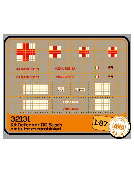 Ambulanza Carabinieri per Defender 110 modello Busch - M32131 Ambulanza Carabinieri per Defender 110 modello Busch - M32131