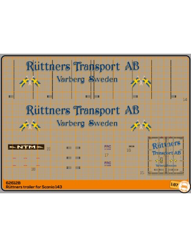 Ruettners rimorchio per Scania 143 - M62612B