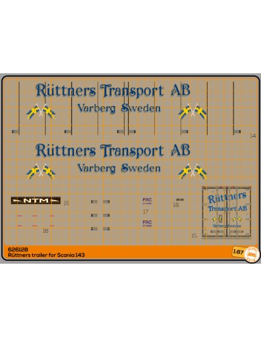 Ruettners trailer for Scania 143 - M62612B