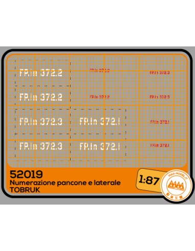 Tobruk - marcatura laterale e pancone - M52019