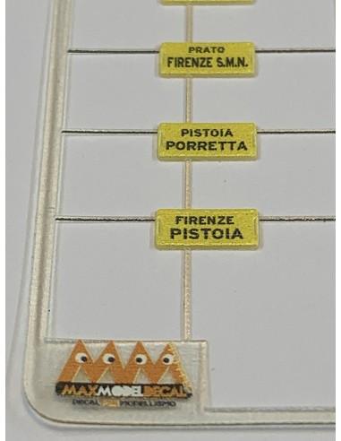 Tabelle di percorrenza Toscana 1 - 3D - M501 dettagli 3