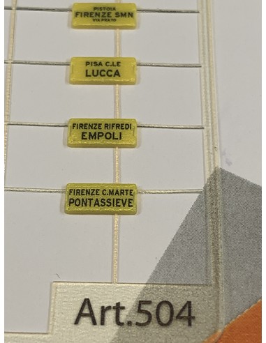 Tabelle di percorrenza Toscana 2 - 3D - M504 particolare 2