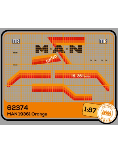 MAN 19.361 Turbo - rosso arancio giallo - M62374