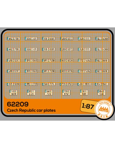Vehicle registration plates Czech Republic - M62209