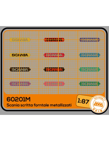 Scania metallic front lettering - M60201M