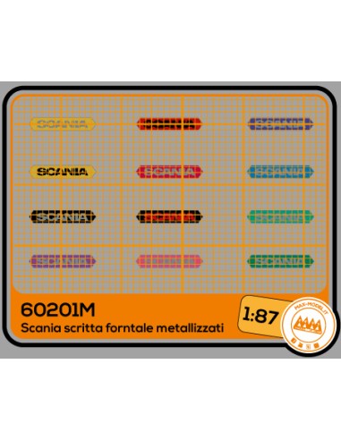 Scania scritta frontale metallizzata - M60201M