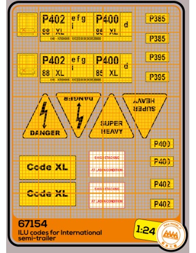 ILU codes for intermodal semi-trailers - M67154