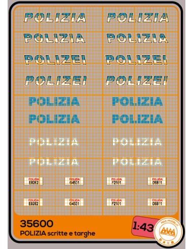 Polizia di Stato - Scritte bilingui e targhe - M35600