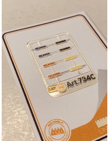 Small Mudflaps SCANIA Coloured 1:87 - 3D - M734C details