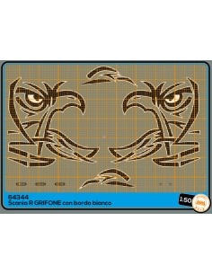 Scania R Griffin black stylized white border - M64344