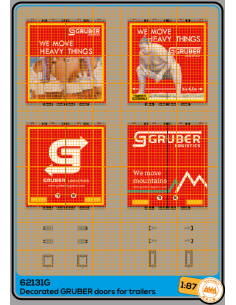 Portelloni posteriori e chiusure rimorchi Gruber - set6 - M62131G