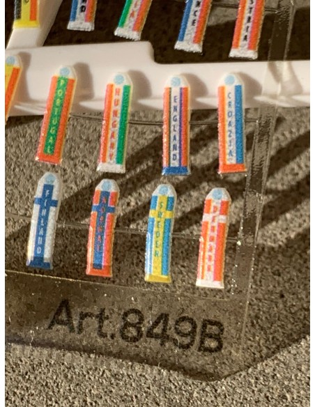 Bandiera Vetro - 1:24 - 3D - M849B particolare Bandiera Vetro - 1:24 - 3D - M849B particolare