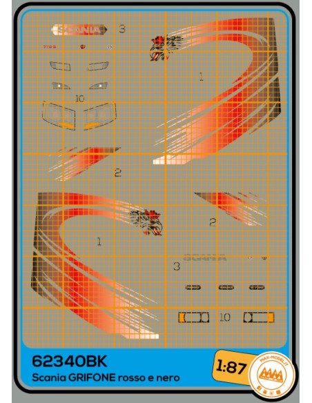 Scania Griffin red and black - M62340BK