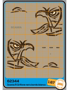 Scania R Grifone nero bordo bianco stilizzato - M62344