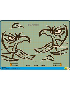Scania R Grifone nero bordo bianco stilizzato - M67344