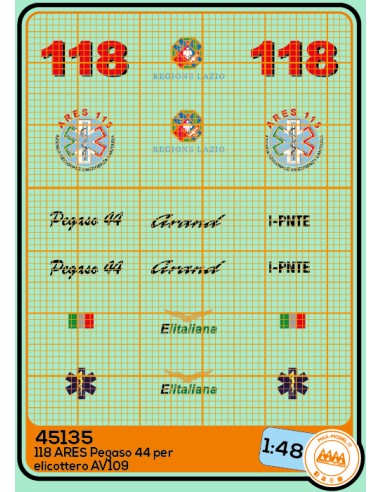 Elisoccorso 118 Lazio Ares Pegaso 44 I-PNTE - Kit New Ray - M45135