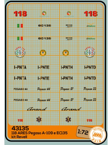 Air Rescue 118 Lazio Ares Pegaso A109 and EC135 - Kit Revell - M43135