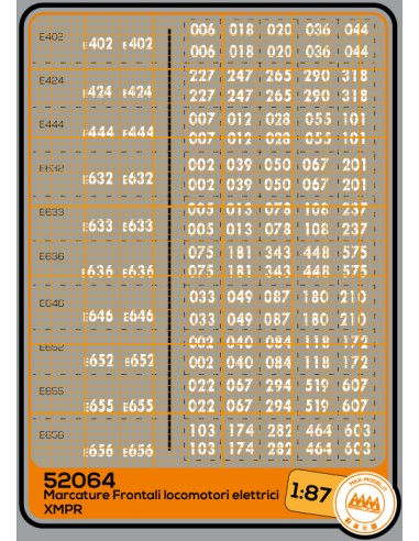 Front markings for electric loco FS XMPR - M52064