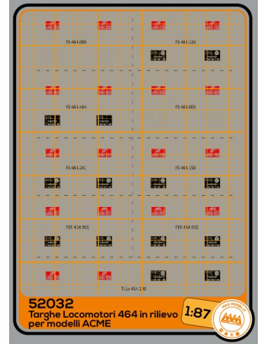 E464 - plates for locomotives in 3D - M52032