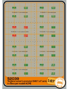 Plates for loco 646 I-II series with thickness for ACME - 3D - M52039