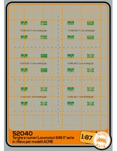 Plates for loco 646 II series with thickness for ACME- M52040