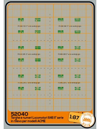 Plates for loco 646 II series with thickness for ACME- M52040