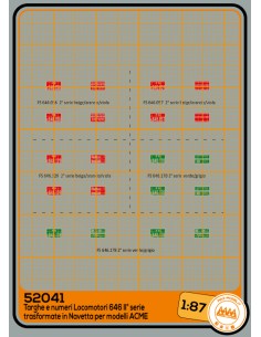 Plates for loco 646 II series for shuttle ACME - M52041