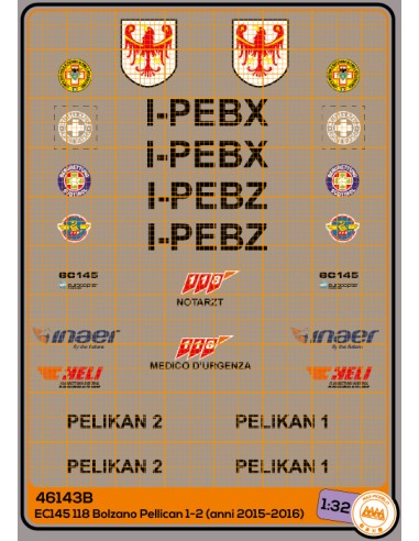 Elisoccorso 118 Bolzano Pelikan 1-2 per EC145 (anni 2015 - 2016) - M46143B