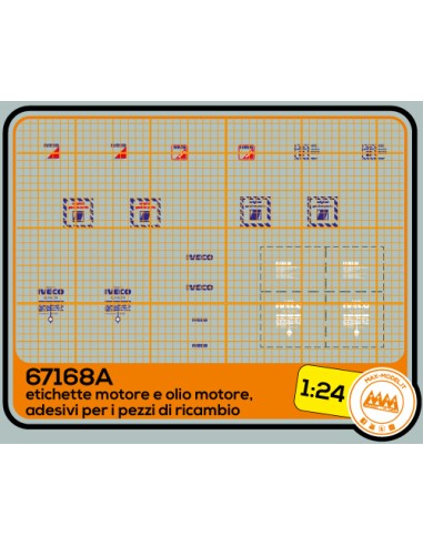 Etichette motore, etichetta olio motore, adesivi per pezzi di ricambio - M67168A